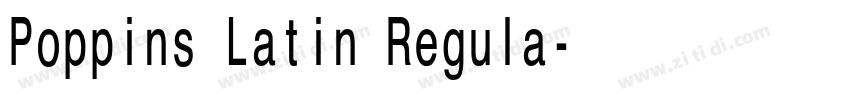 Poppins Latin Regula字体转换